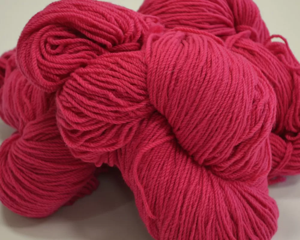 Hot Aran Wool Knitting Hanks - Cerise Aran Wool