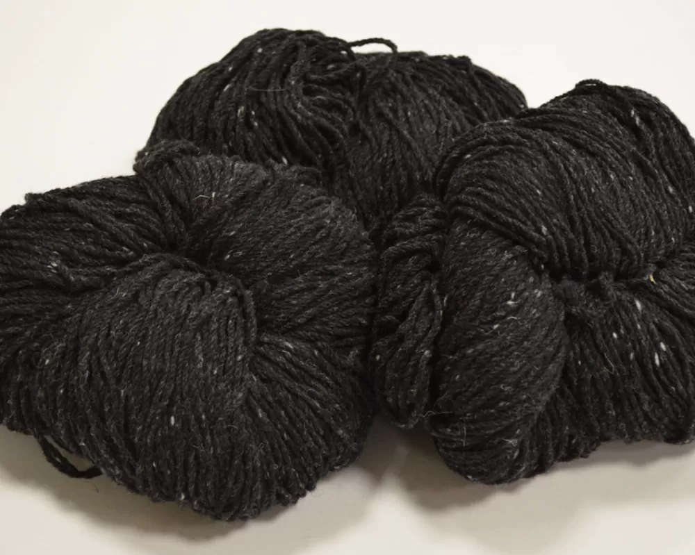 Cheap Aran Wool Knitting Hanks - Charcoal Fleck Aran Wool