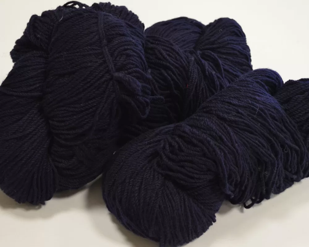 Cheap Aran Wool Knitting Hanks - Navy Aran Wool