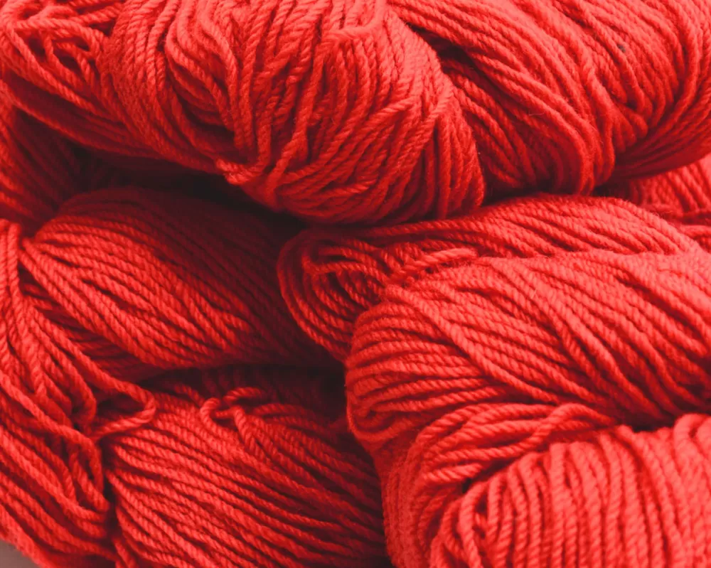 Hot Aran Wool Knitting Hanks - Scarlet Aran Wool