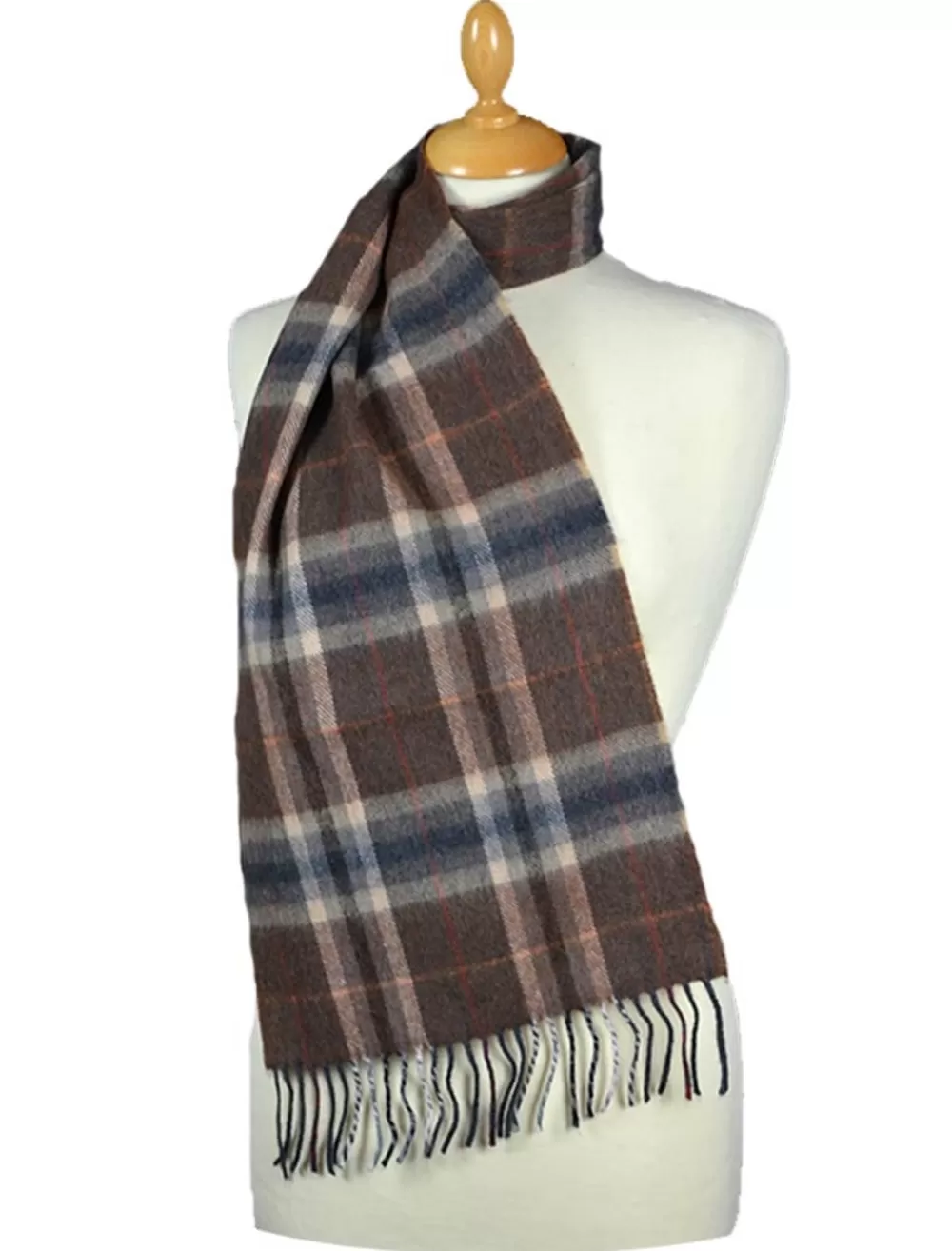 Best Charcoal Brown Plaid Woven woolen scarf | Plaid & Tartan Scarves