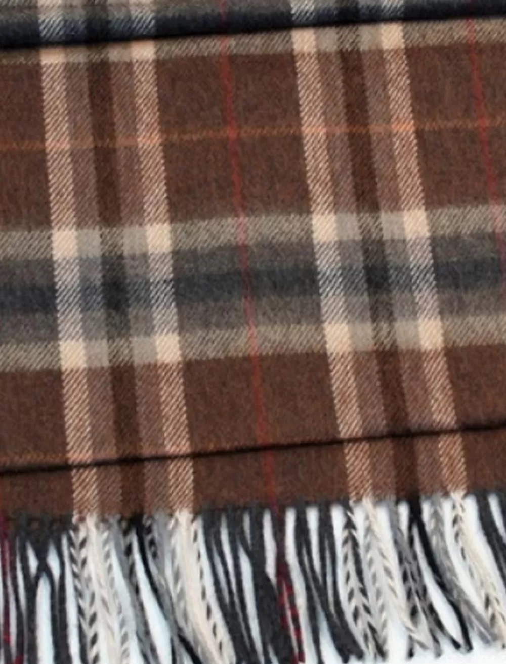 Best Charcoal Brown Plaid Woven woolen scarf | Plaid & Tartan Scarves