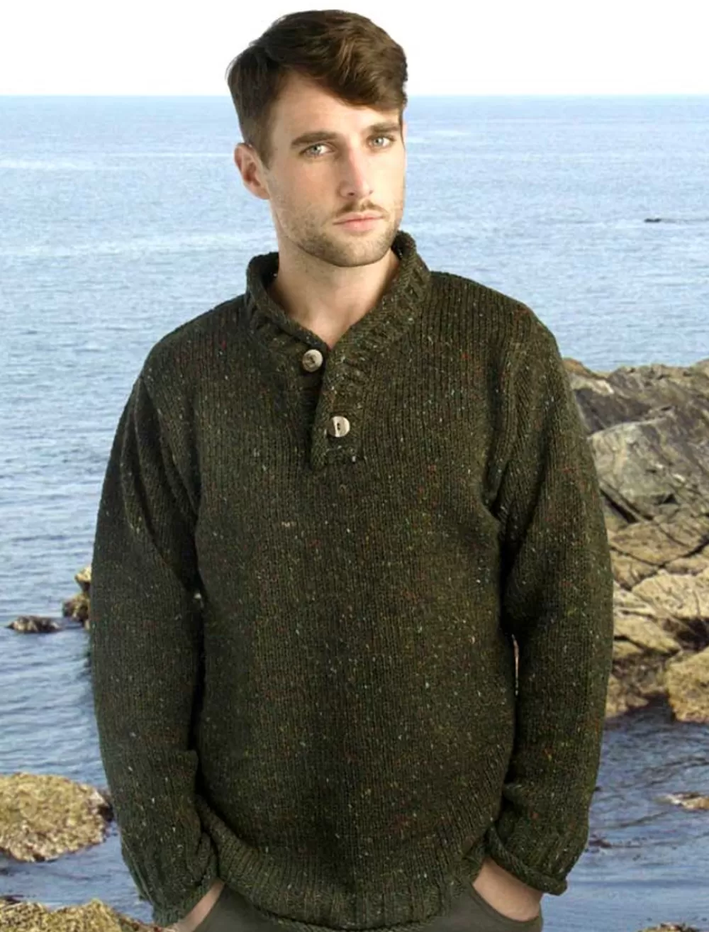 Cheap Donegal Tweed, 2 button sweater | Sweaters