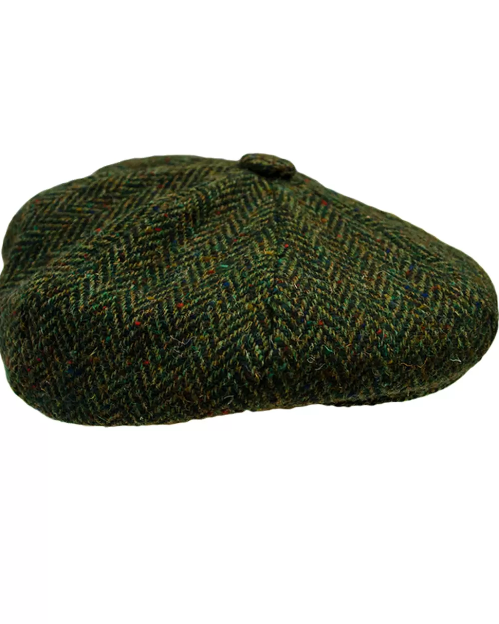 Outlet Donegal Tweed Mens Gatsby Cap - Green Irish Flat Caps