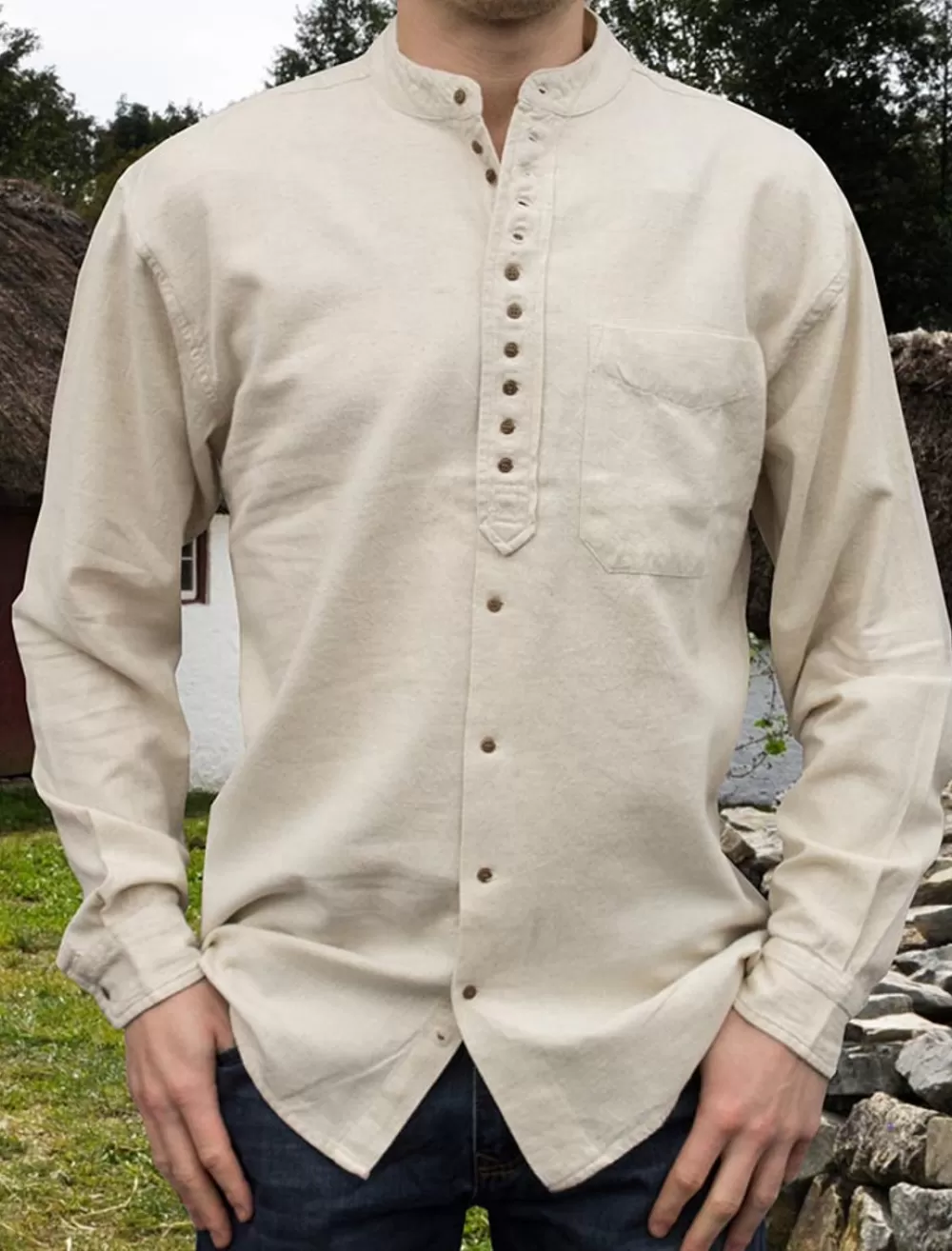 Clearance Grandfather Shirt - Plain | Aran Sweater Market Grandfather Shirts And Waistcoats