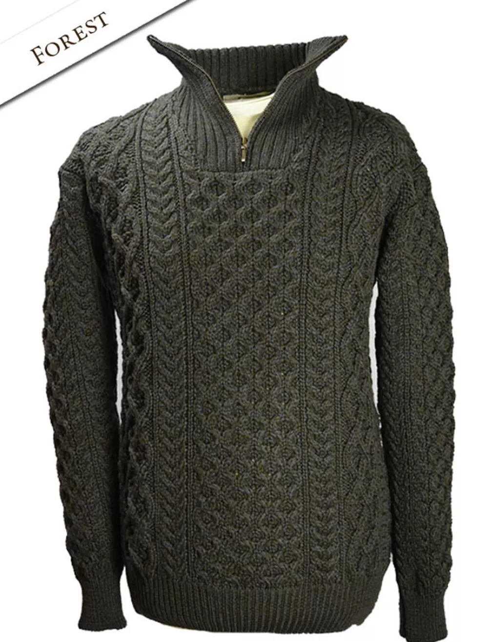 Sale Heavyweight Merino Wool Aran Troyer | Aran Sweater Market Sweaters
