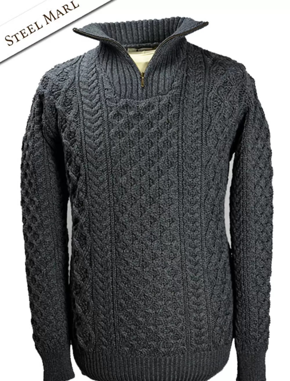 Sale Heavyweight Merino Wool Aran Troyer | Aran Sweater Market Sweaters