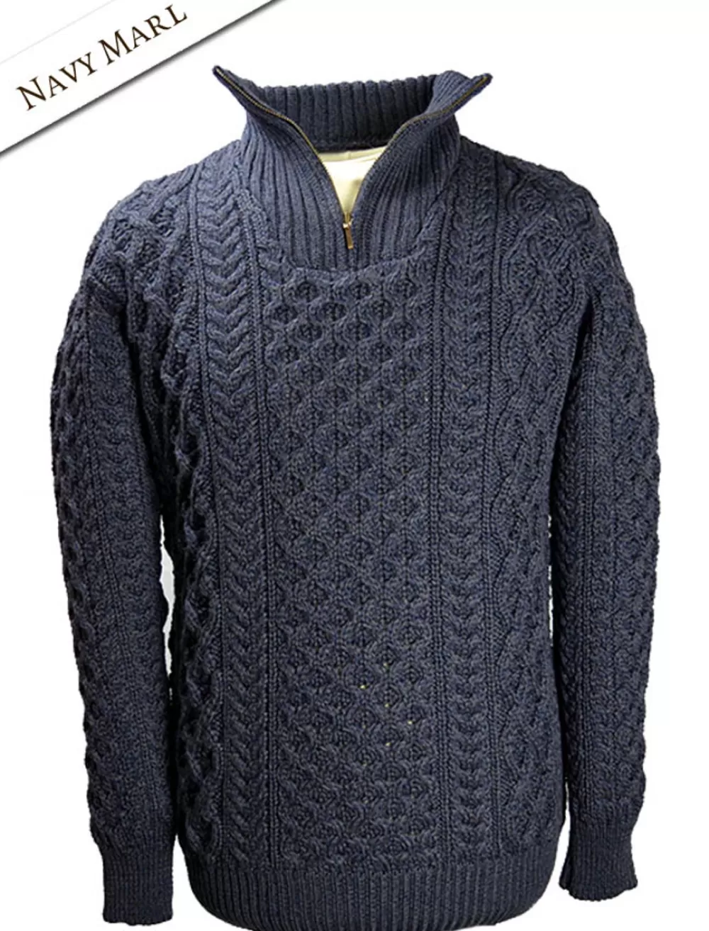 Sale Heavyweight Merino Wool Aran Troyer | Aran Sweater Market Sweaters