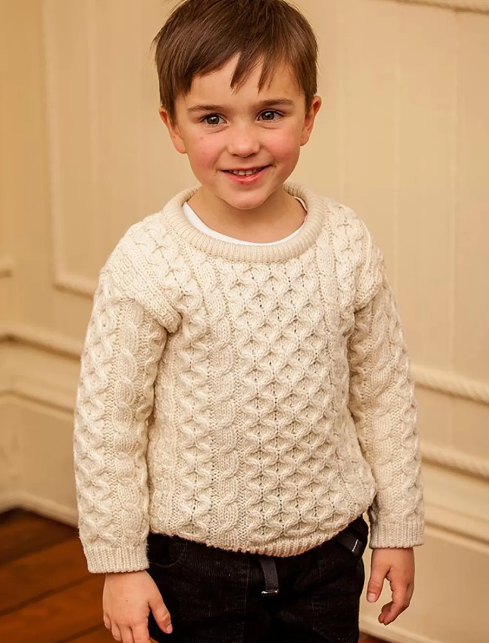 Flash Sale Kid's traditional Aran fisherman wool sweater | Kids Sweaters, Cardigans & Jackets