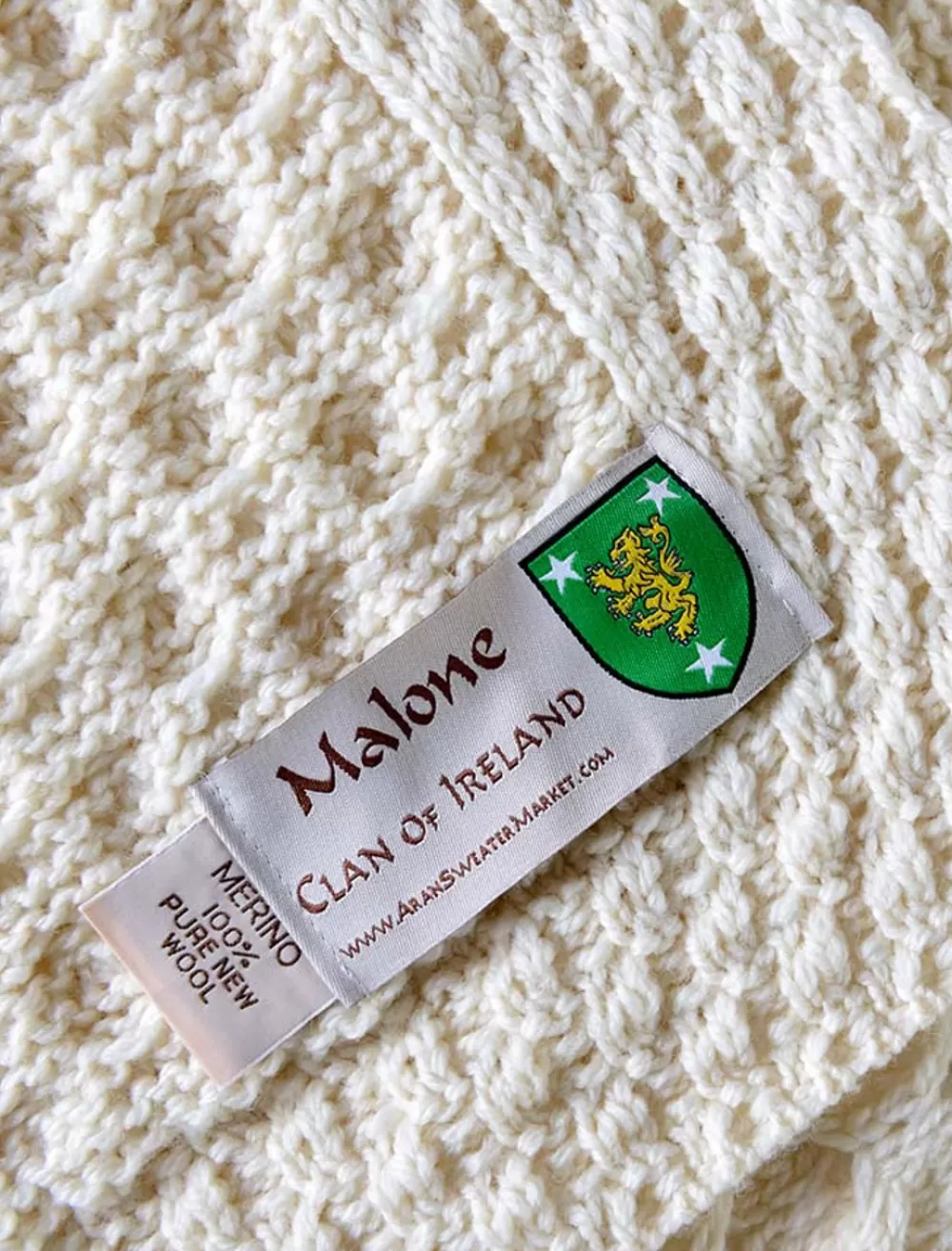 Outlet Malone Clan Aran Throw, Wool Throw, Irish Throw, Throw Over, Sofa Throw, Sullivan Clan Throws