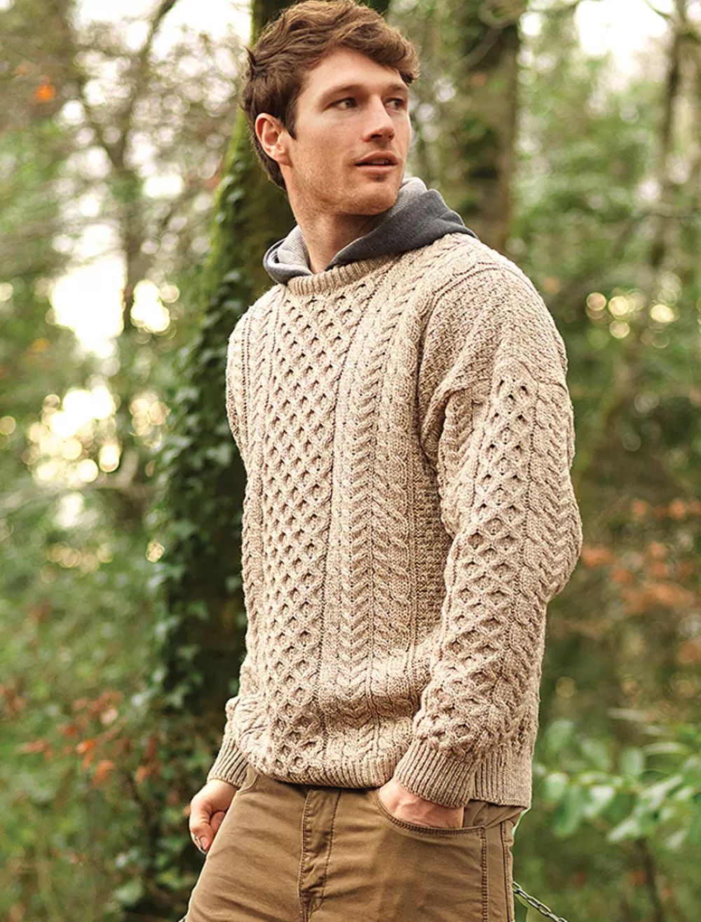 Sale Mens Aran Sweater, Mens fishermen sweater | Sweaters