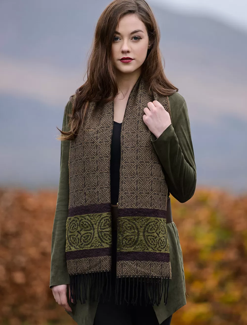 Discount Pattern Scarf, Scarves from Ireland | Women Celtic Design Scarves