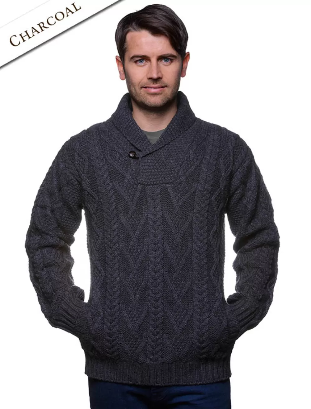 Discount Shawl neck sweater, Button fisherman sweater | Sweaters