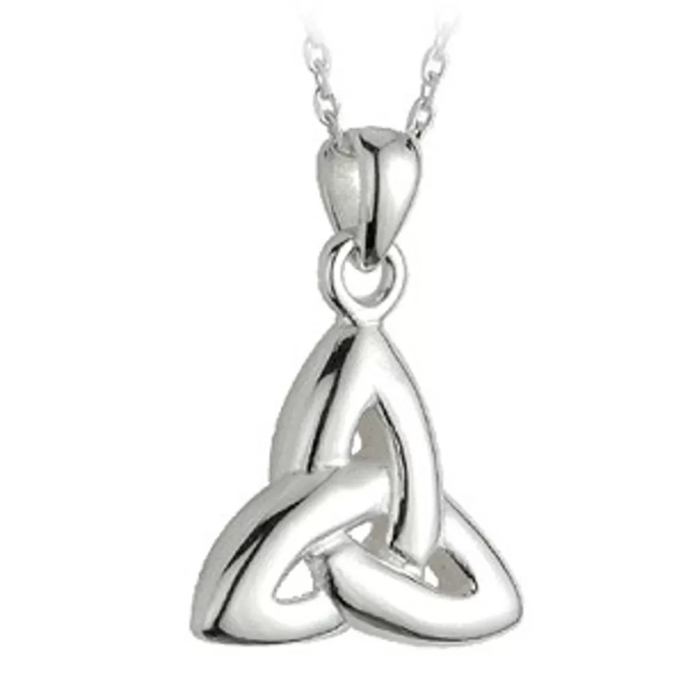 Clearance Sterling Silver Double-Sided Trinity Knot Pendant Women Jewelry