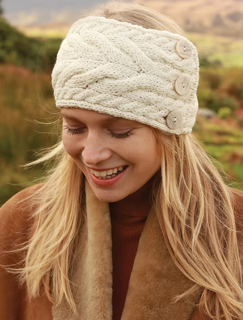 Sale Super Soft Cable Stitch Headband | Super Soft Merino Women Caps & Hats