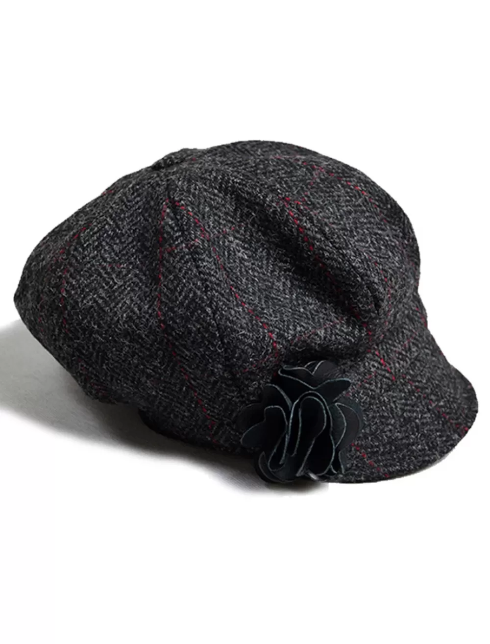 Hot Women's newsboy hat, Charcoal Plaid Wool Hats | Women Caps & Hats