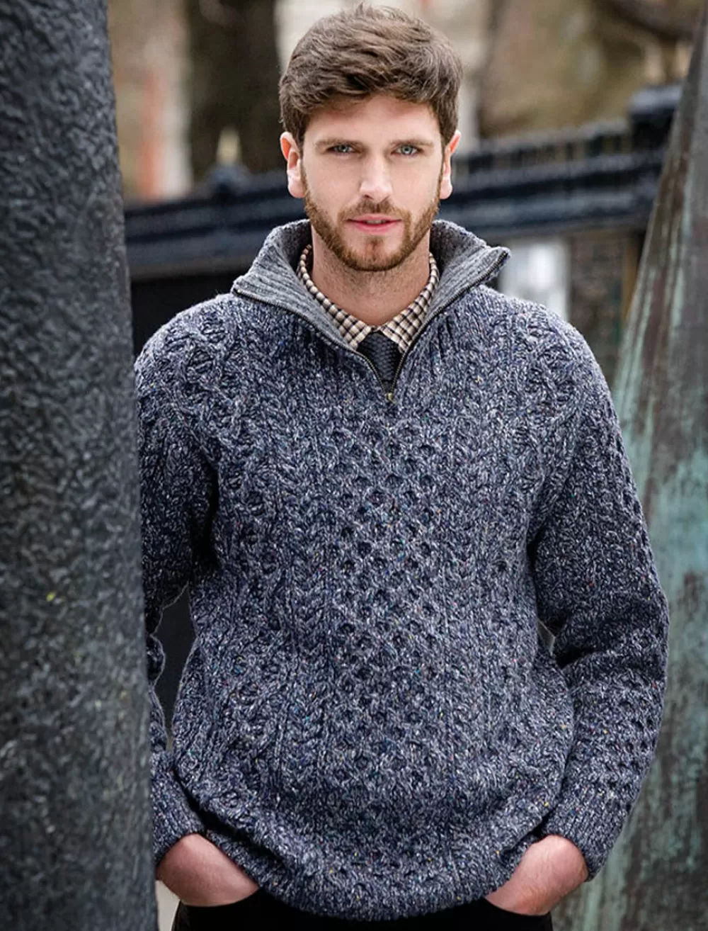 Store Wool Cashmere Aran Troyer Sweater Sweaters